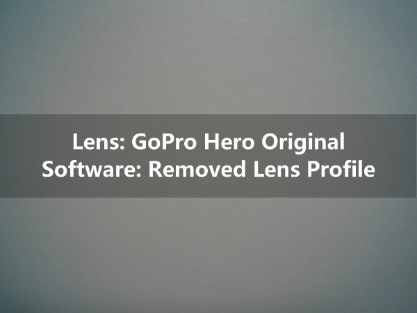 Service: Remove GoPro Lens Profile(No Pink Corners) on Sale