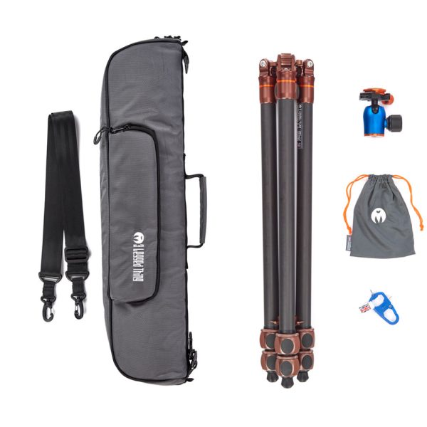 3 Legged Thing Winston 2.0 Tripod Kit with AirHed Pro Ball Head | Bronze and Blue For Sale