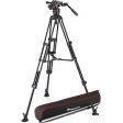 Manfrotto 608 Nitrotech Fluid Video Head and Aluminum Twin Leg Tripod with Middle Spreader on Sale