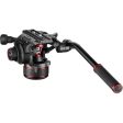 Manfrotto 608 Nitrotech Fluid Video Head and Aluminum Twin Leg Tripod with Middle Spreader on Sale