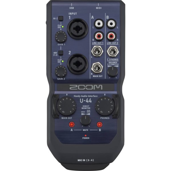 Zoom U-44 Handy 4-In 4-Out Audio Interface Online Sale