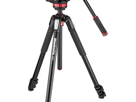 Manfrotto 502AH Video Head & MT055XPRO3 Aluminum Tripod Kit Online Sale