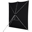 Westcott X-Drop Pro Fabric Backdrop Kit | Rich Black, 8 x 8  For Sale