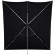 Westcott X-Drop Pro Fabric Backdrop Kit | Rich Black, 8 x 8  For Sale