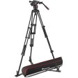 Manfrotto 608 Nitrotech Fluid Video Head and Aluminum Twin Leg Tripod with Ground Spreader Supply