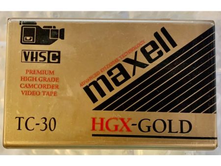 Maxell HGX-Gold TC30 VHS-C Video Cassette on Sale