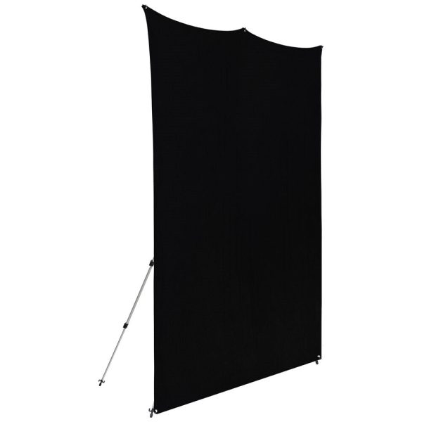 Westcott X-Drop Pro Fabric Backdrop Kit | Rich Black, 8 x 8  For Sale