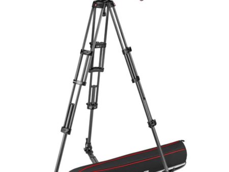 Manfrotto 608 Nitrotech Fluid Video Head and Carbon Fiber Twin Leg Tripod with Ground Spreader Supply