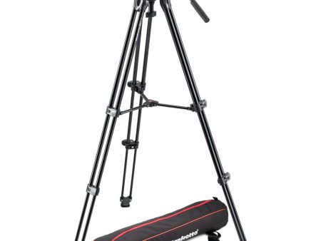 Manfrotto MVH500A Fluid Drag Video Head with MVT502AM Tripod and Carry Bag Supply