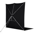 Westcott X-Drop Pro Fabric Backdrop Sweep Kit | Rich Black, 8 x 13  on Sale