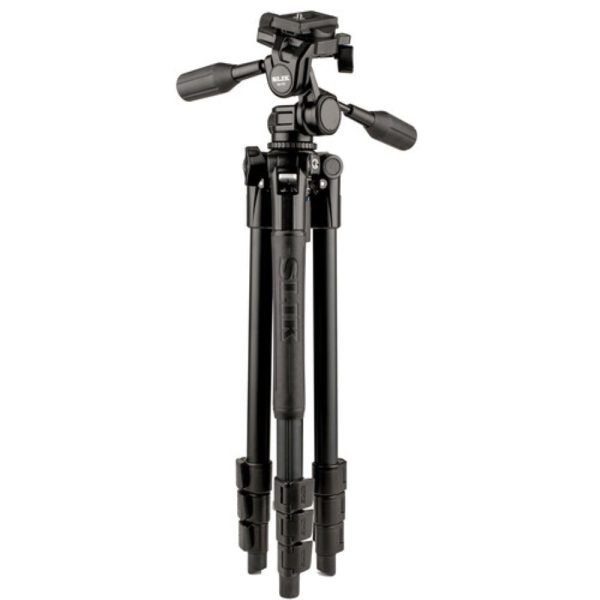 Slik Pro AL-324-3W Aluminum 4-Section Tripod with Arca-Type 3-Way Pan-Tilt Head Fashion