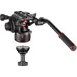 Manfrotto 608 Nitrotech Fluid Video Head and Aluminum Twin Leg Tripod with Middle Spreader on Sale