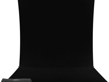 Westcott X-Drop Pro Fabric Backdrop Sweep Kit | Rich Black, 8 x 13  on Sale