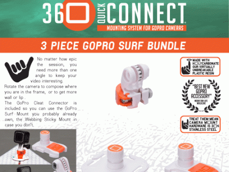 360 Quick Connect 3 Piece Surf Bundle-GoPro Compatible Sale